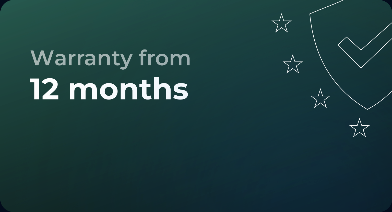 Warranty from 12 months